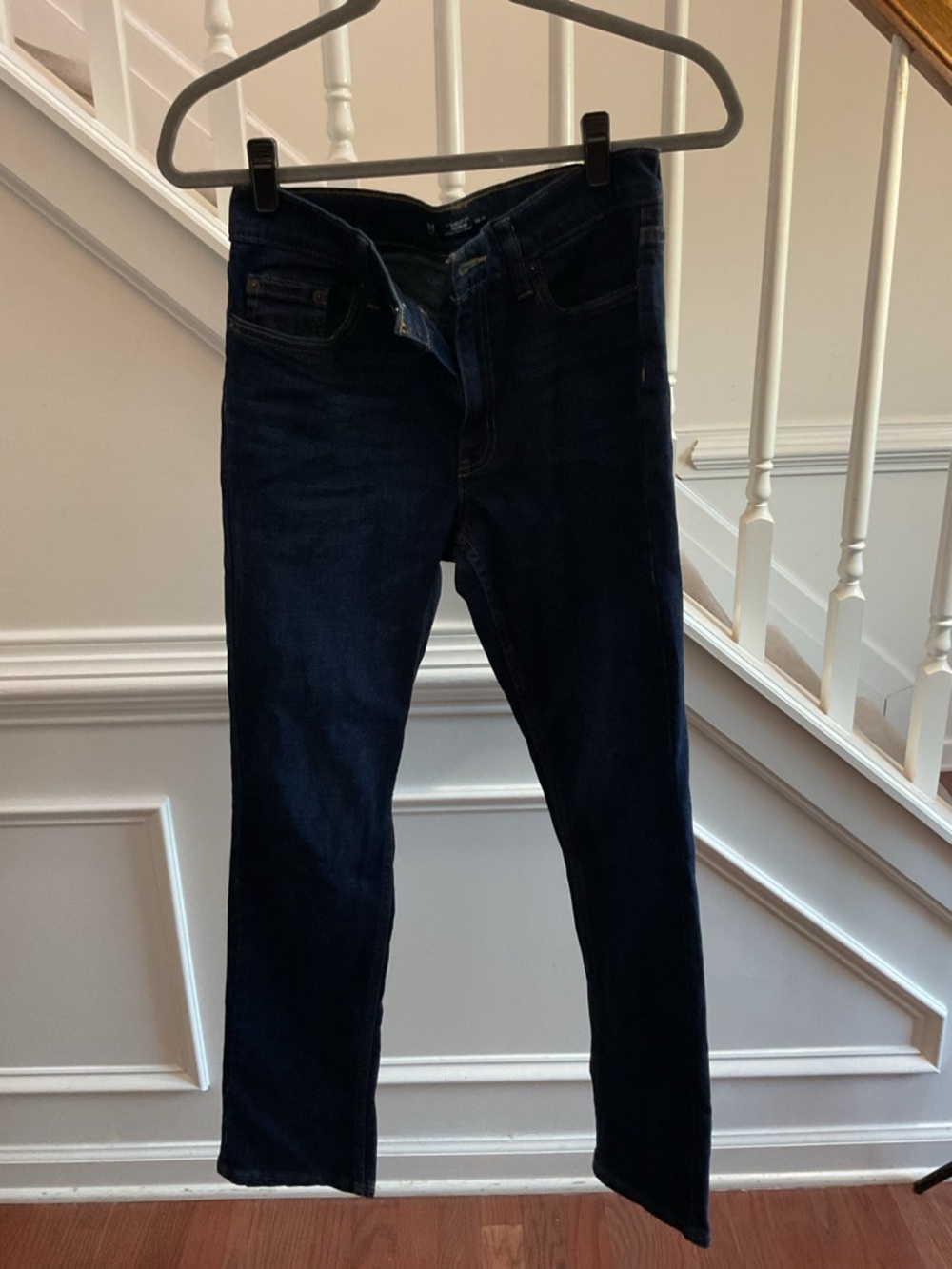 Straight Leg Men’s Jeans in Dark Blue